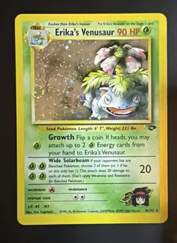 Wizards 2000 Pokemon TCG Erika's Venusaur 4/132 Gym Challenge Holo 90 HP ENG - Image 1