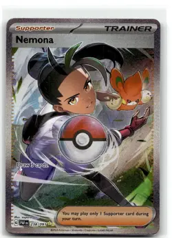 Nemona 238/091 Special Illustration Rare Paldean Fates Pokemon NM b6 - Image 1