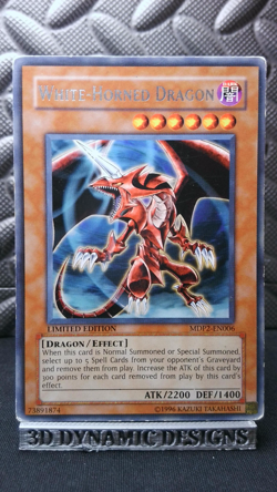 | Yugioh White-Horned Dragon MDP2-EN006 Rare Mcdonalds Promo LP/PL 🔥 | - Image 1