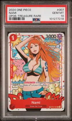 2024 One Piece OP06 ST01-007 (TR) Treasure Rare Nami PSA 10/10 💎Gem Mint!!💎 - Image 5