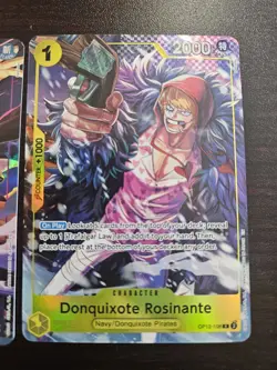Rosinante & Trafalgar Law Illustration Box Vol 6 Promos OP12-108 & P-093 NM - Image 3