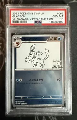 Pokemon Glaceon TCG Sv-P Promo Card 069/SV-P Holo Yu Nagaba PSA 10 2023 - Image 1