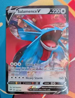 Salamence V - 143/189 - Pokemon Darkness Ablaze Sword Shield Ultra Rare Card NM - Image 1