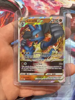 Lucario VSTAR SWSH214 NM Full Art Promo Rare Pokemon Card - Image 1