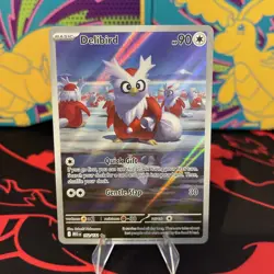 Delibird 152/132 Illustration Rare IR Pokemon Card Game TCG Mega Evolution Holo - Image 1