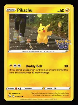 Pikachu (Cosmos Holo) 027/078 Holo Promo Pokemon Card - Image 1