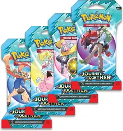 Pokemon TCG - Scarlet & Violet: Journey Together - 8 Booster Pack Lot - 80 Cards - Image 1