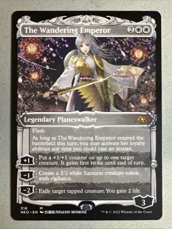 MTG / The Wandering Emperor / NEO / #316 / Regular (Showcase) / Mythic / NM - Image 1