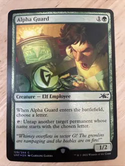 MTG Alpha Guard FOIL #129/244 Unfinity NM/M - Image 1