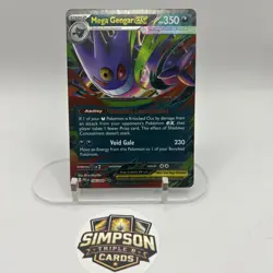 2025 Pokemon Phantasmal Flames Mega Gengar ex Double Rare #056/094 - Image 1