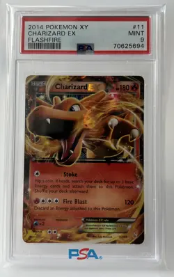 2014 Pokemon XY Flashfire Charizard EX 11/106 Ultra Rare Holo PSA Graded Mint 9 - Image 1