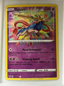 Zacian 082/185 Amazing Rare Vivid Voltage Pokemon Near Mint - Image 1