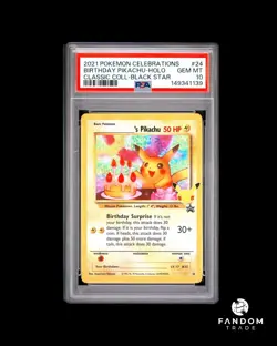 PSA 10 GEM MT Birthday Pikachu Holo #24 Pokemon Celebrations Classic Collection - Image 1