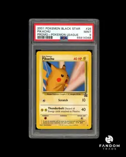 PSA 9 MINT Pikachu SNAP Black Star Promo #26 Pokemon League 2001 - Image 1