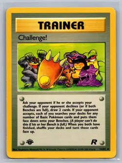 Challenge! 74/82 LP Team Rocket 1st Edition Pokemon - Image 1