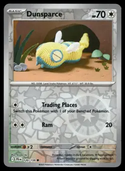 Dunsparce 120/159 Common Journey Together Pokemon Reverse Holo Near Mint - Image 1