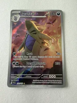 Pokemon TCG SV02 Paldea Evolved Tyranitar 222/193 Illustration Rare Holo Eng - Image 1