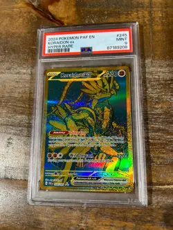 POKEMON 2024 Paldean Fates KORAIDON Ex Hyper RARE #245 PSA 9 Mint - Image 1