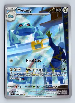 Metang 094/086 Shiny Rare ME04: Chaos Rising Pokemon NM/M - Image 1