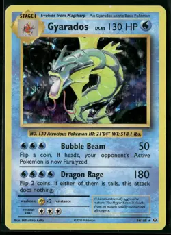 2016 Pokemon XY Evolutions Gyarados 34/108 Holo Rare NM English - Image 1