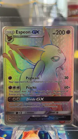 Pokemon Espeon GX Secret Rare 152/149 SM Base Set Full Art Holo 2017 EN - Image 1