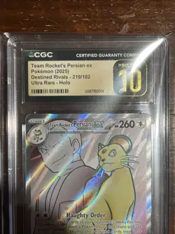 2025 Pokemon Team Rocket’s Persian EX 219/182 CGC 10 Free Shipping - Image 2