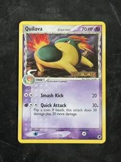 Pokemon TCG Quilava Delta Species 36/101 Dragon Frontier Reverse Holo Stamp - Image 1