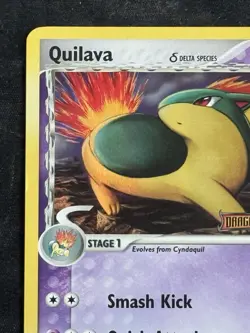 Pokemon TCG Quilava Delta Species 36/101 Dragon Frontier Reverse Holo Stamp - Image 2
