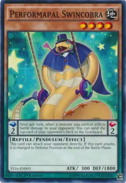 Performapal Swincobra - YS16-EN003 - Common - 1st Edition Near Mint Yugioh! Card - Image 1