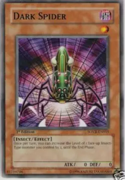 Dark Spider - SOVR-EN015 - Common - Unlimited Edition Near Mint Yugioh! Card - Image 1