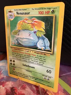 Pokemon Base Set Venusaur Holo 15/102 HP WOTC Vintage Holo Rare - Image 3