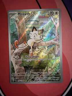 Meowth 106/094 Illustration Rare Phantasmal Flames Pokemon TCG NM - Image 1