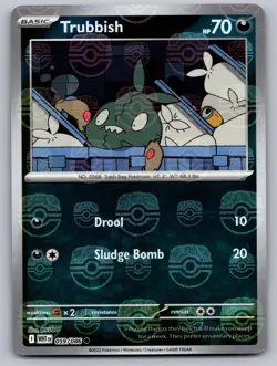 Trubbish 059/086 Common White Flare Pokemon Reverse Holo Near Mint - Image 1