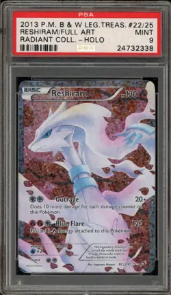 Pokemon Reshiram Legendary Treasures Radiant Coll. Full Art #RC22 PSA 9 Mint - Image 1