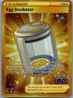 Egg Incubator (Secret) Holo Secret Rare Pokemon GO 087/078 NM - Image 1