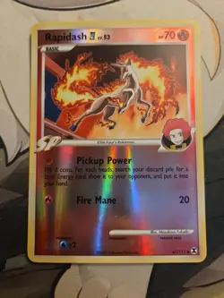 Pokemon! Rapidash - Reverse Holo Uncommon - Rising Rivals - 47/111 - MP - Image 1