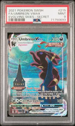 Pokemon 2021 Umbreon VMAX 215/203 Alt Art Secret Rare Evolving Skies PSA 9 - Image 1