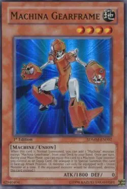 Machina Gearframe SDMM-EN002 Super Rare 1st Edition Yugioh MP - Image 1