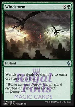Windstorm 2x FOIL MTG KTK Khans of Tarkir Uncommon MINT green - Image 1
