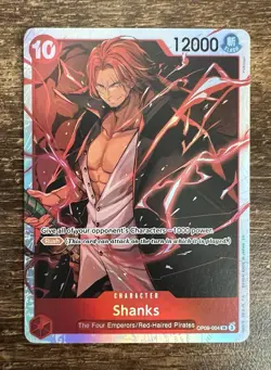 One Piece TCG: Emperors In The New World Shanks OP09-004 Super Rare Foil NM - Image 1