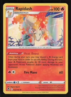 Pokemon Deck Exclusives #22/195 Rapidash Holo Foil Card TCCCX - Image 1