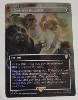 FOIL Galadriel's Dismissal Borderless MTG LTC 0500 Rare NM LoTR Commander - Image 1