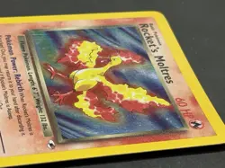 Pokemon TCG Gym Heroes Rocket’s Moltres Holo Rare Card 12/132 - Image 2
