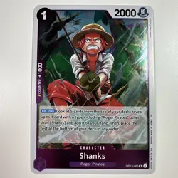 Shanks OP13-065 Foil Rare Carrying On His Will One Piece Card Game - Image 1