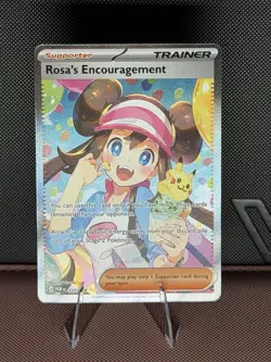 Pokemon Rosa's Encouragement Trainer Supporter POR EN Holo Card 123/148 - Image 1