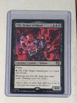 1x Vilis, Broker of Blood, Anime Art, Foundations Jumpstart 2025, Magic MTG NM - Image 1