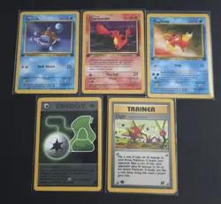 Vintage Team Rocket 1st Edition 5-Card Lot Squirtle Charmander, Magikarp... - Image 1