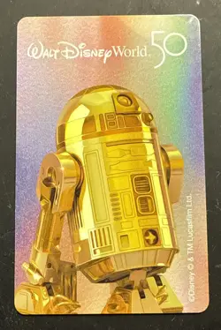Walt Disney World 50th Anniversary R2-D2 Star Wars RFID Park Card - Collectible - Image 1