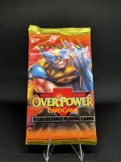 1995 Lot Of 4 Packs of Marvel Overpower Card Game Booster Packs - Factory Sealed - Image 2