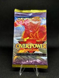 1995 Lot Of 4 Packs of Marvel Overpower Card Game Booster Packs - Factory Sealed - Image 4